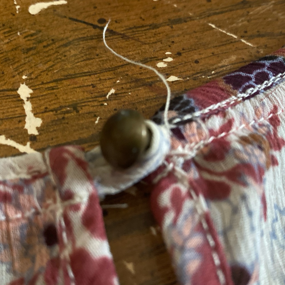 Clover + Scout Boho Multi Print Sheer Top w/ Flowy Sleeves - Very Cute, Girly - Picture 7 of 8